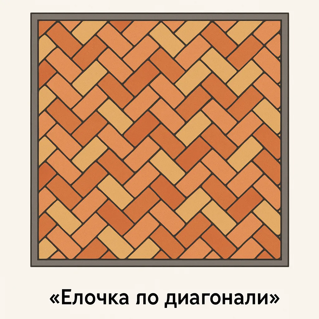 Елочка диагональ